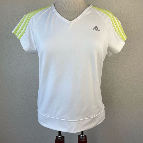 adidas Tops - Adidas Three Stripes ClimaCool Athletic Top Size L EUC